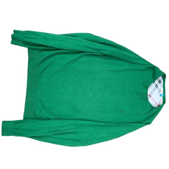 VINTAGE 100% Wool Burberry Sweater Green XXL - Picture 5 of 10